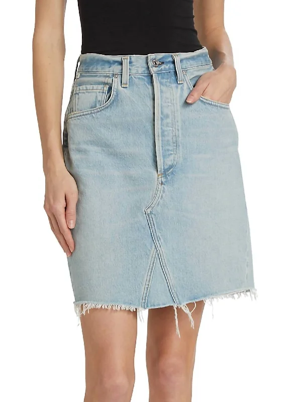 Carolina Deconstructed Knee Skirt In Array