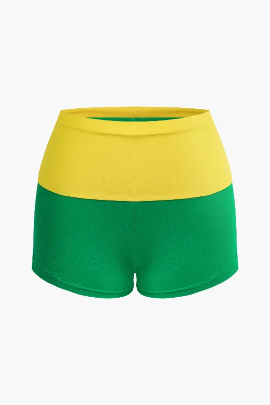 BRASIL Print Contrast Shorts