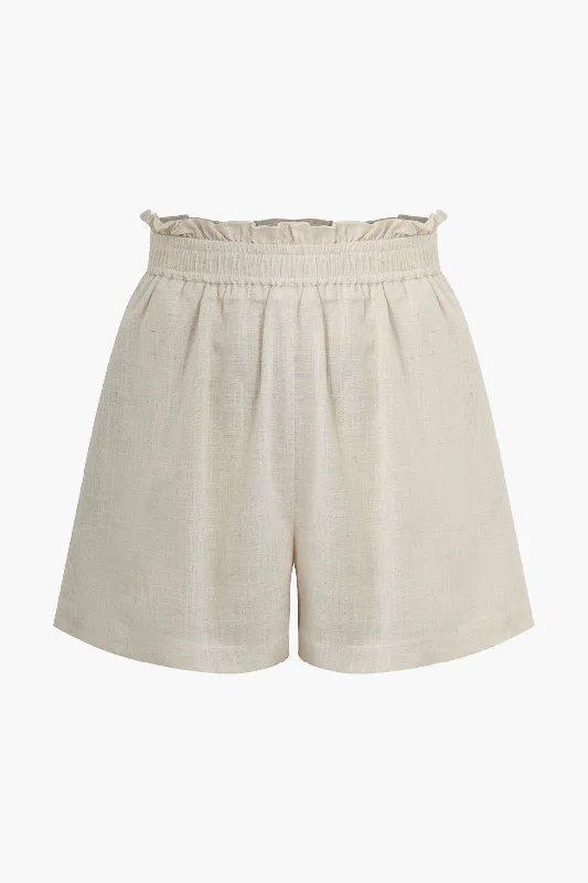 Ruffled Waistband Shorts