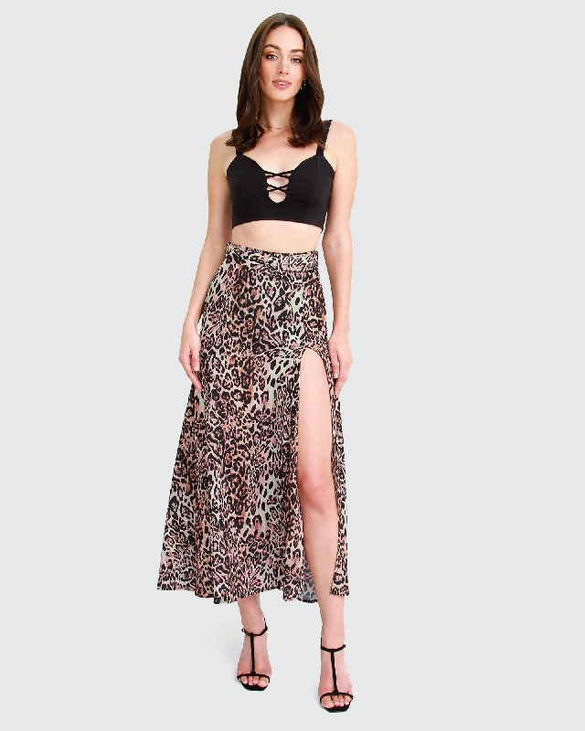 Ocean Drive Belted Maxi Skirt