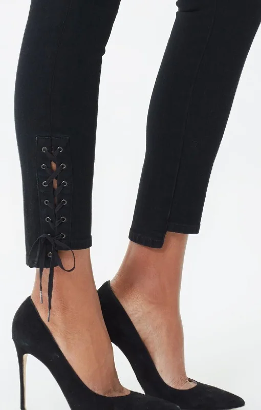 Olivia High Rise Ankle Lace (Black)