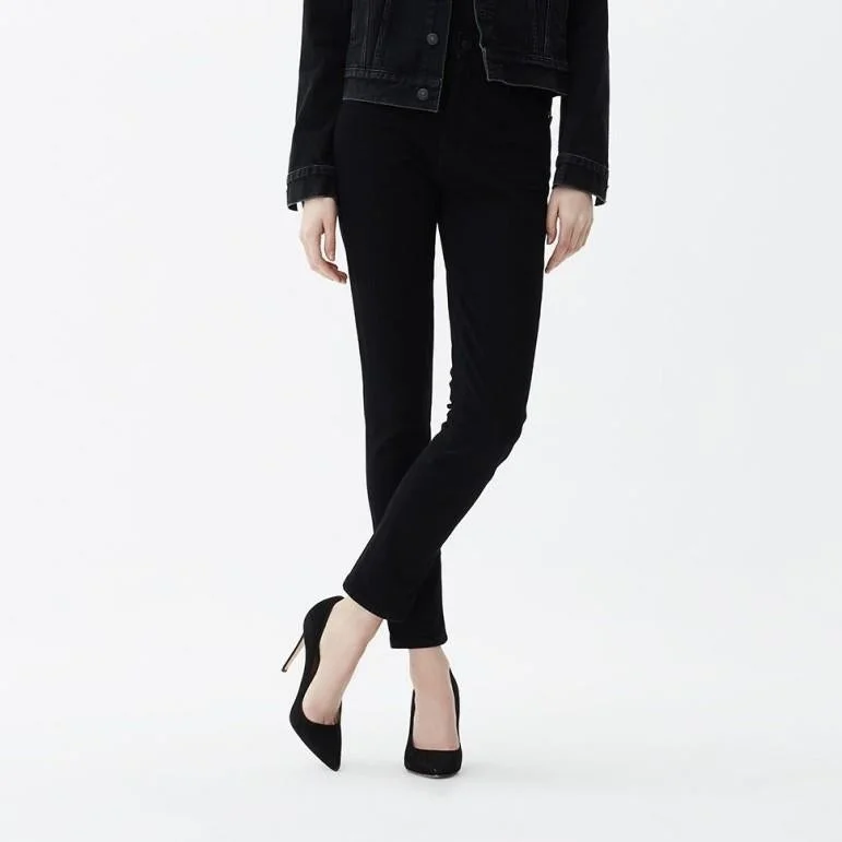 Olivia High Rise Slim Ankle (Black)