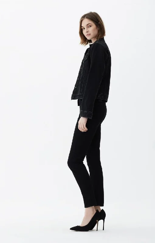 Olivia High Rise Slim Ankle (Black)