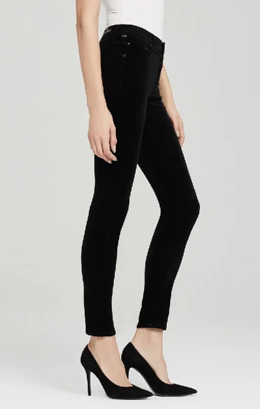 Rocket High Rise Skinny (Black Velour)