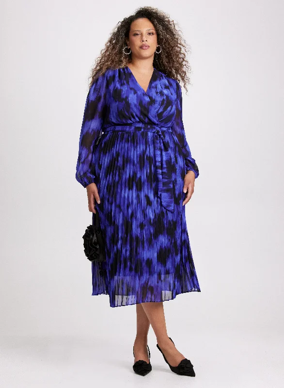 Joseph Ribkoff - Abstract Print Crossneck Dress