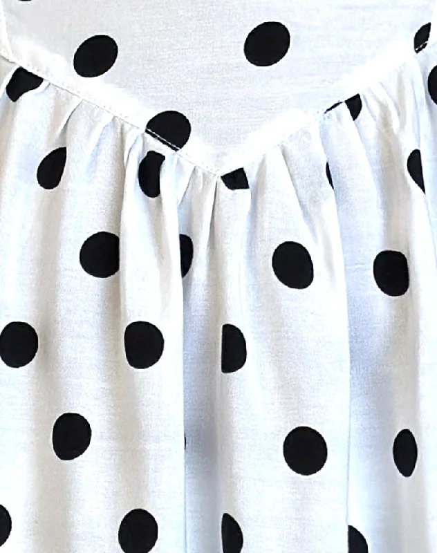 Ramana Mini Dress in 80s Polka White