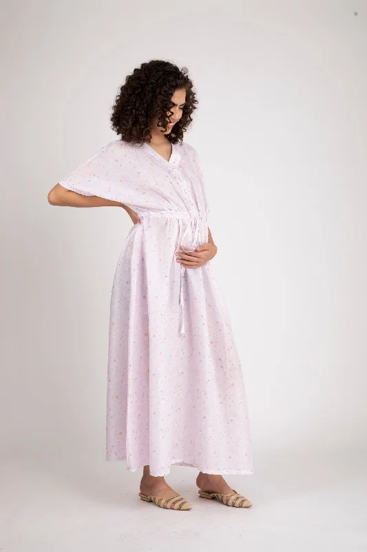 Starry Cloud Maternity & Nursing Dress / Delivery Gown/ Night Dress