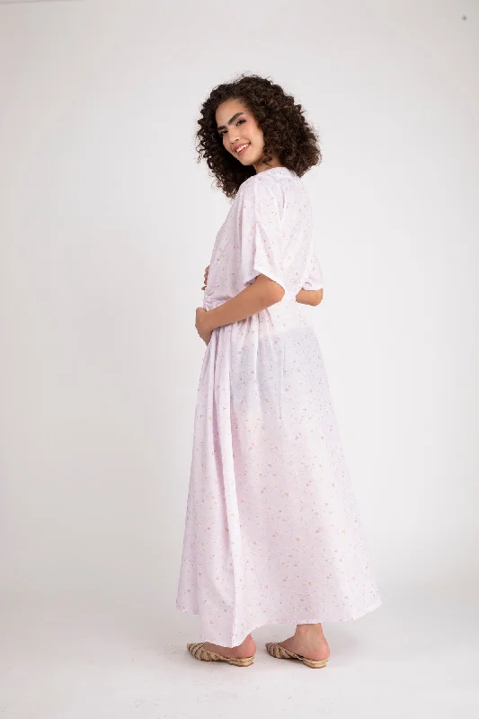 Starry Cloud Maternity & Nursing Dress / Delivery Gown/ Night Dress