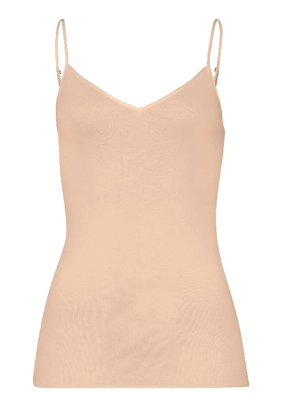 Cotton Seamless V-Neck Camisole | Beige 71601-274