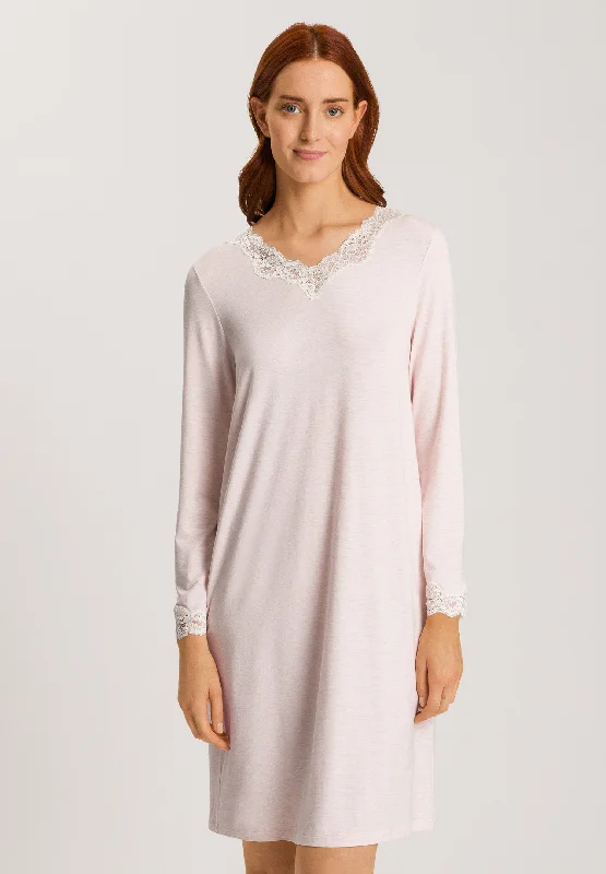 Natural Elegance Long Sleeve Nightgown 100cm | Rose Melange 74832-2899