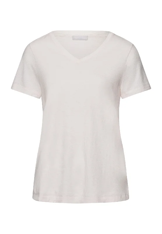 Sleep And Lounge Relaxed V-Neck T-Shirt | Rose Cream 74842-1393