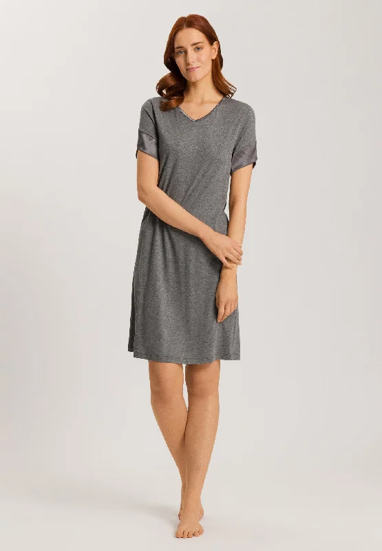 Virginia Short Sleeve Nightgown 100cm | Stone Melange 74874-1119