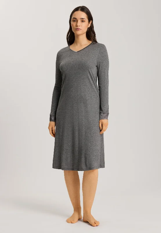 Virginia Long Sleeve Nightgown 110cm | Stone Melange 74875-1119