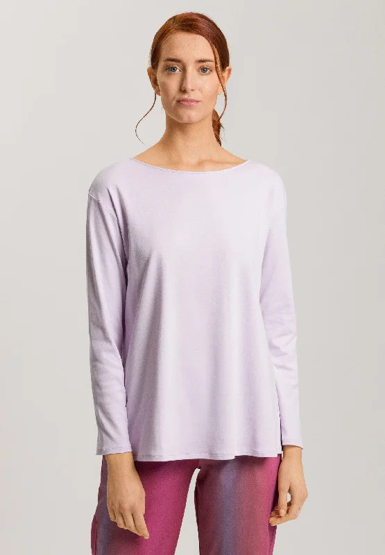 Loie Relaxed Round Neck Cotton Top | Lilac Fog 74882-2464