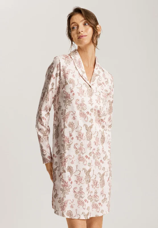 Loungy Nights Cotton Flannel Nightgown 90cm | Rose Paisley 74970-2869