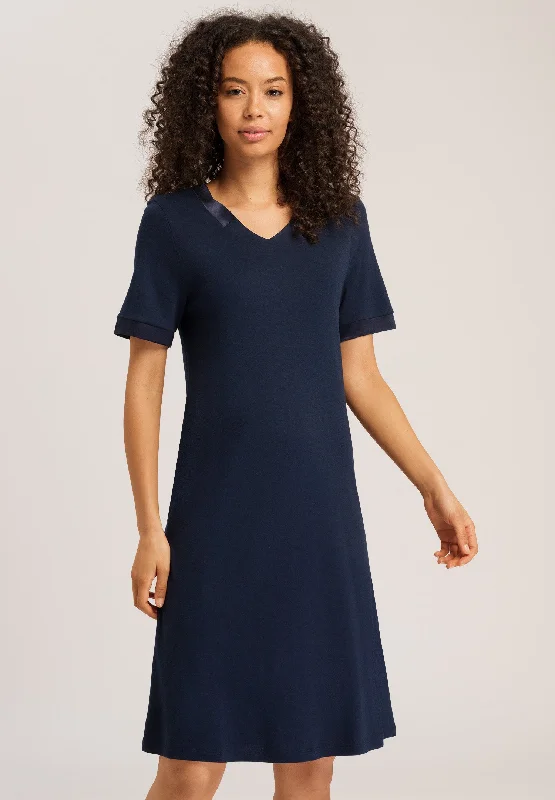 Joela Short Sleeve Nightgown 100cm | Deep Navy 74976-1610