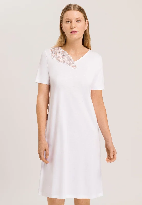 Naila Short Sleeve Nightgown 100cm | White 74995-101