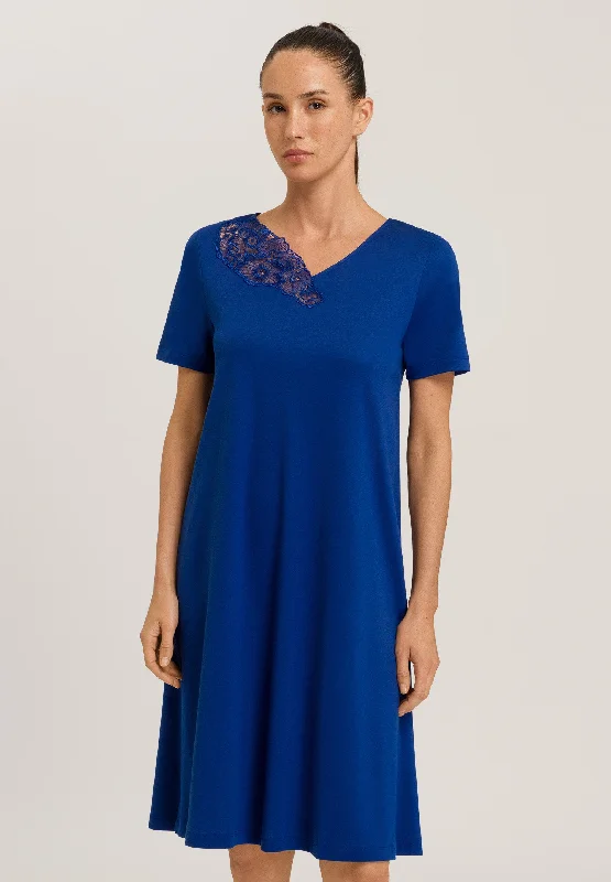 Naila Short Sleeve Nightgown 100cm | Deep Indigo 74995-1653