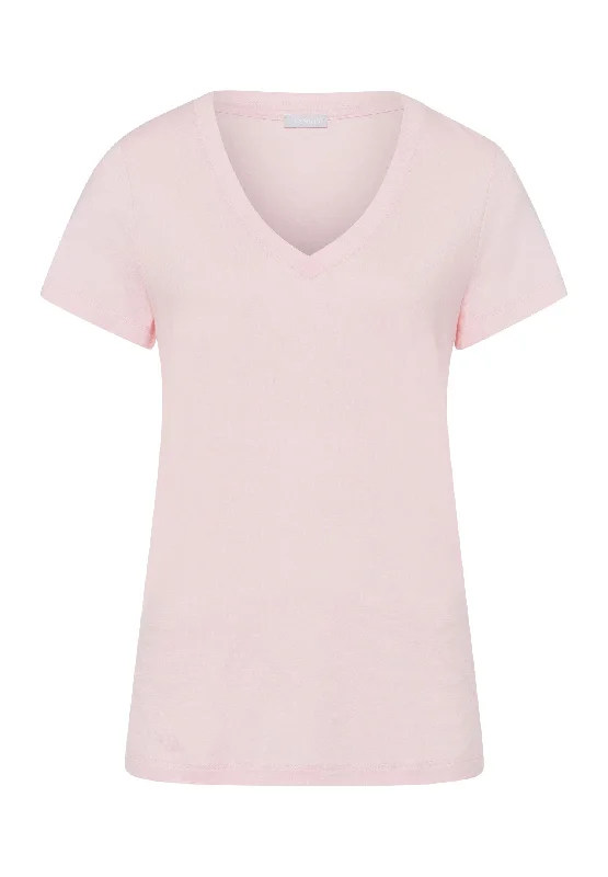 Sleep And Lounge V-Neck T-Shirt | Pink Whip 77876-1378