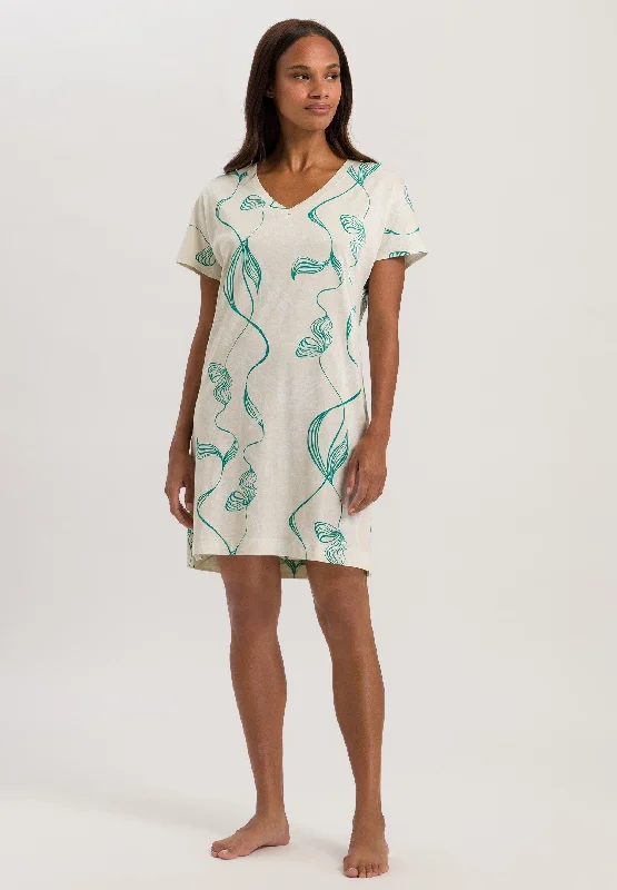 Sleep And Lounge Short Sleeve Gown | Lively Lines 77935-1261