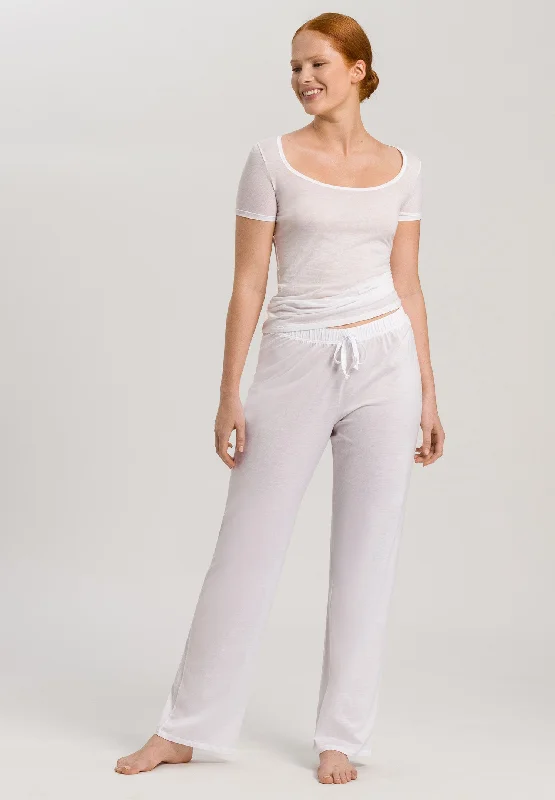 Cotton Deluxe Drawstring Long Pant | White 77955-101