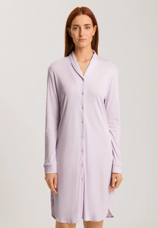 Natural Comfort Tencel™ Button Front Nightgown | Lilac Fog 77964-2464