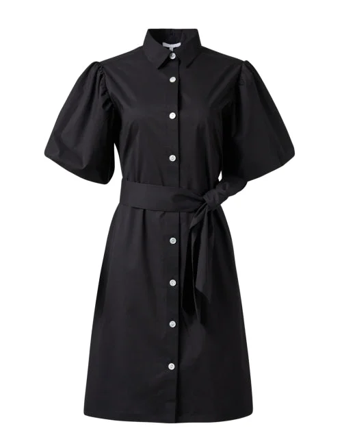 Angelina Black Shirt Dress