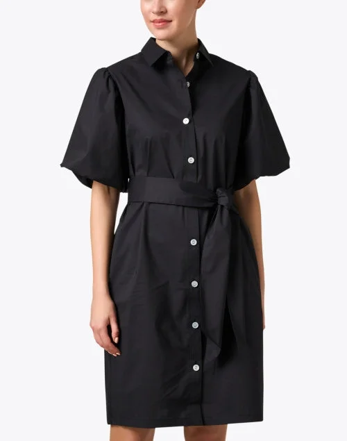 Angelina Black Shirt Dress