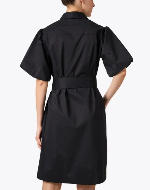 Angelina Black Shirt Dress