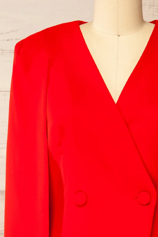 Baumeles Red | Cape Blazer Dress