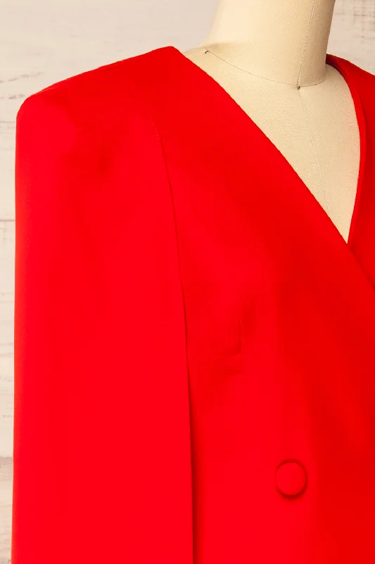 Baumeles Red | Cape Blazer Dress