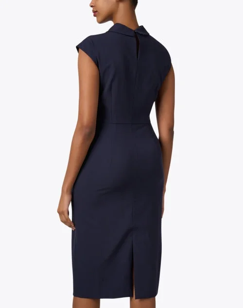 Darshi Navy Keyhole Sheath Dress