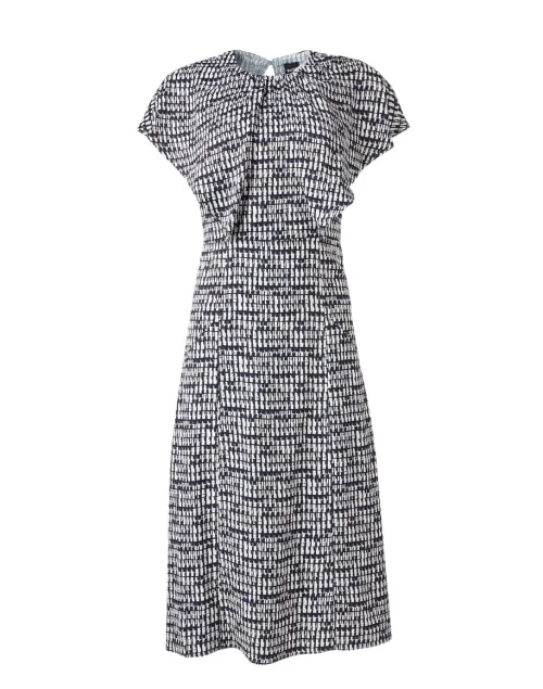 Domicia Black and White Print Dress