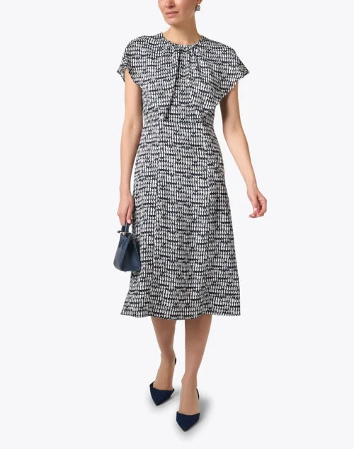 Domicia Black and White Print Dress