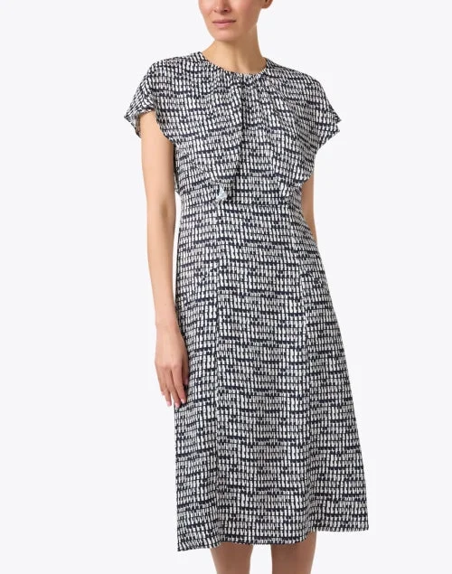 Domicia Black and White Print Dress