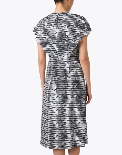 Domicia Black and White Print Dress