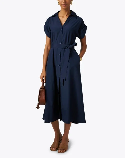 Fia Navy Shirt Dress