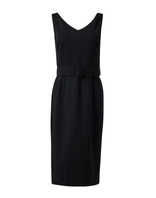 Monroe Black Jersey Pencil Dress