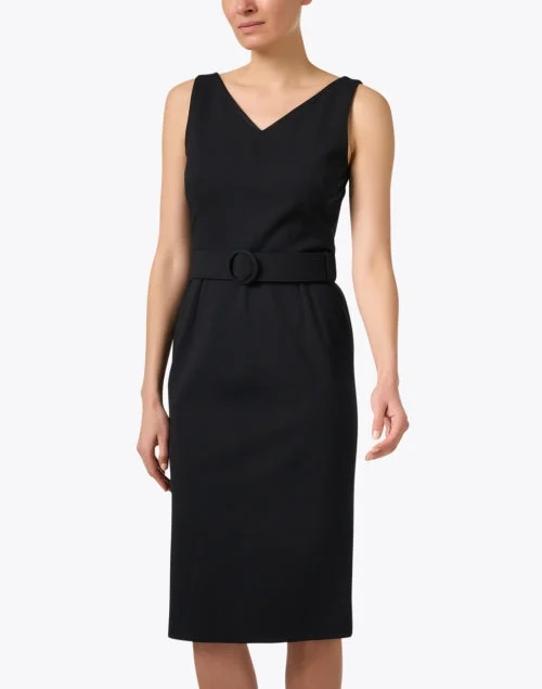 Monroe Black Jersey Pencil Dress