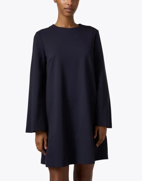 Navy Bell Sleeve Dress