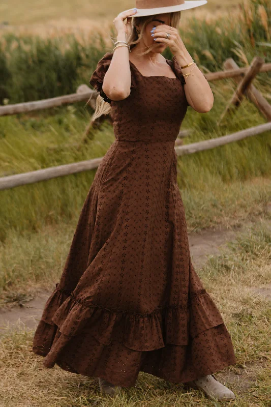 Rachel Dress in Brown