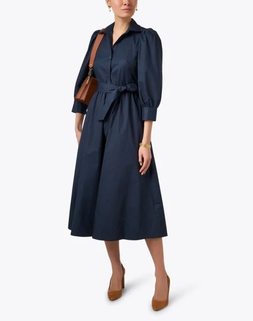 Rivoltine Navy Shirt Dress