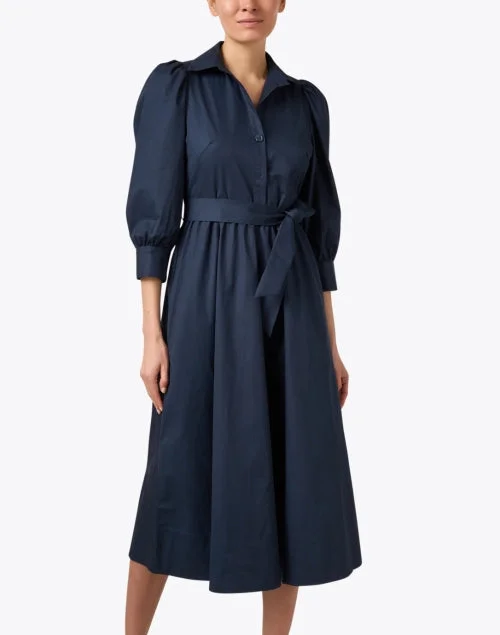 Rivoltine Navy Shirt Dress