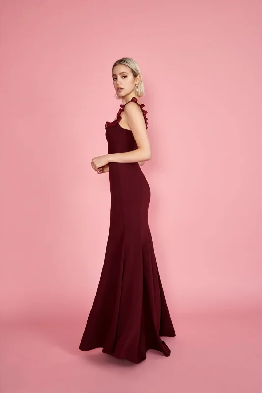 Sasha Burgundy | Mermaid Dress