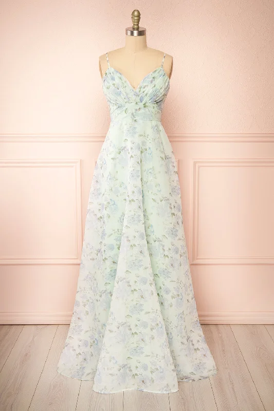 Taeyeon Mint | Floral Maxi Dress