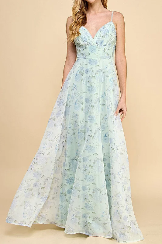 Taeyeon Mint | Floral Maxi Dress