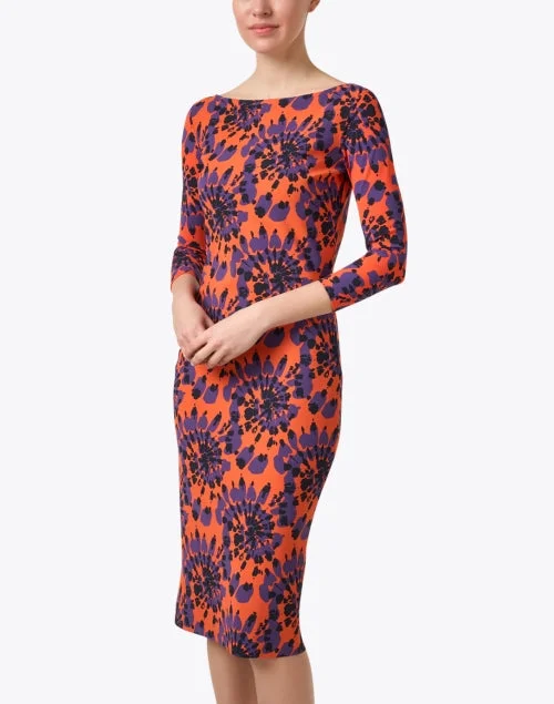 Tuby Orange Multi Print Dress