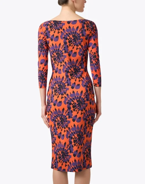 Tuby Orange Multi Print Dress