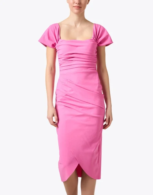 Yuda Pink Ruched Dress