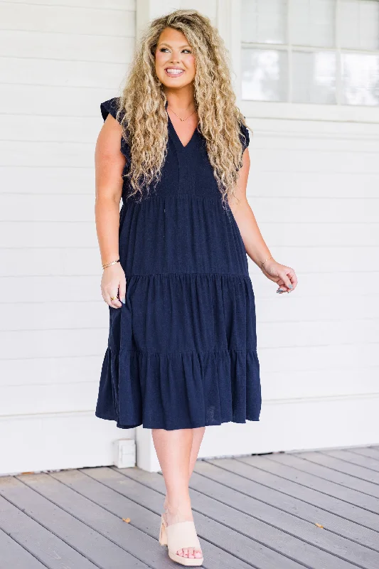 All Up To You Dress, Navy